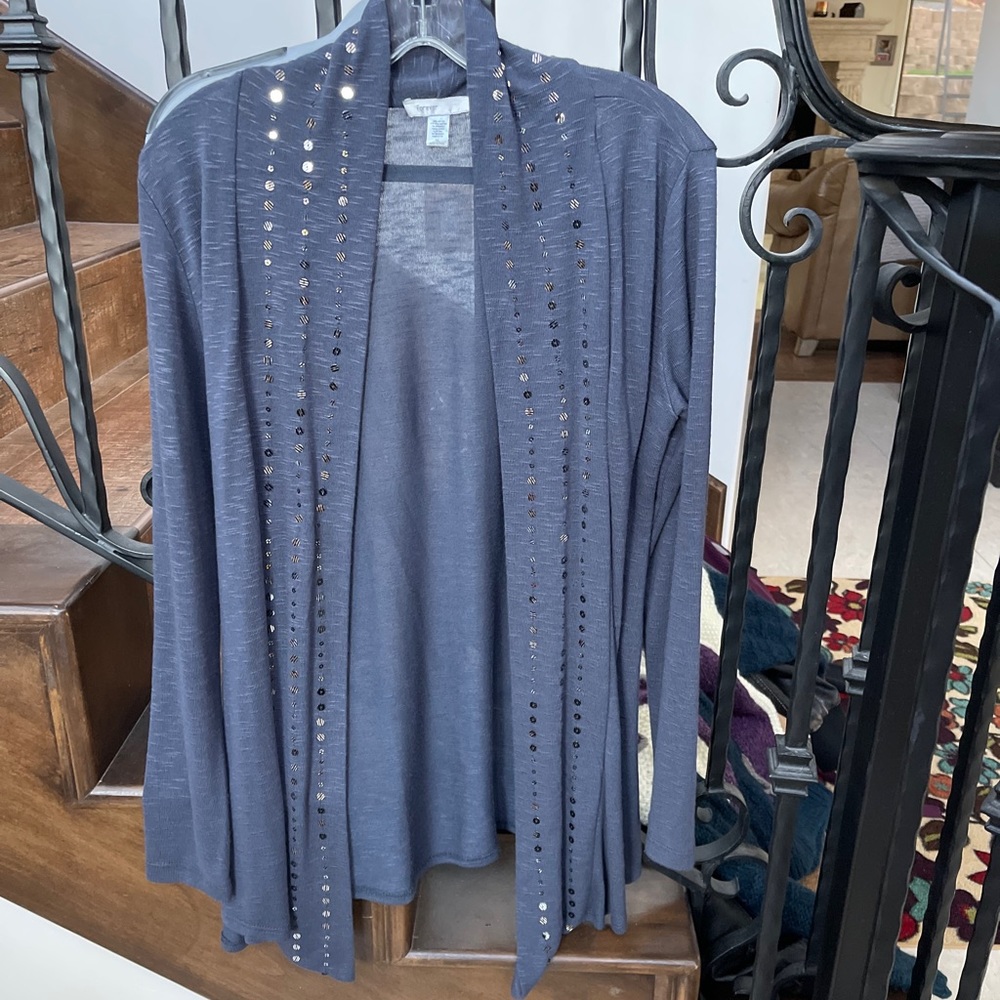 Forever 21 gray waterfall cardigan XL